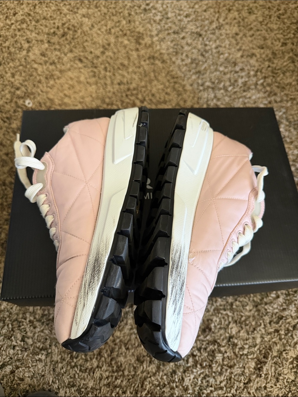 PRADA Lightweight PRAX Sneakers - Rose Pink White - - Picture 8 of 13